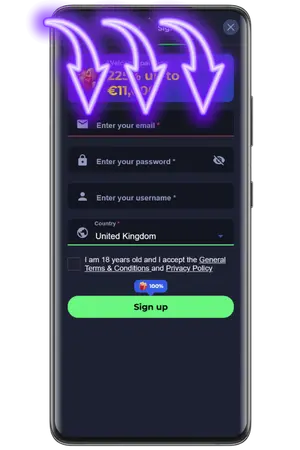 To register at PitBet casino, enter your details