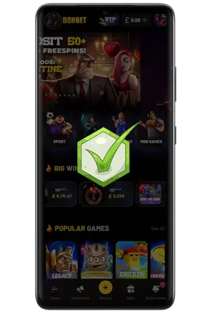 You have created an account at casino Donbet online