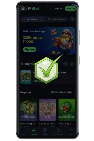 Done, you have created an account at PitBet casino UK