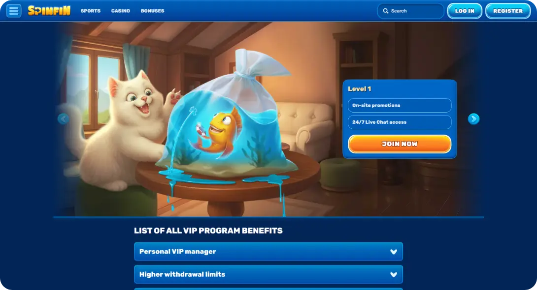 Loyalty Rewards at SpinFin casino