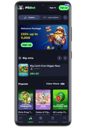 Visit the PitBet casino website to register