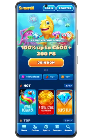Visit the official website SpinFin casino UK