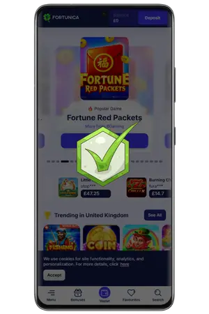 Done you have created an account Fortunica casino